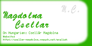 magdolna csellar business card