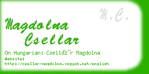 magdolna csellar business card